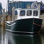 Front View - Docked Boat